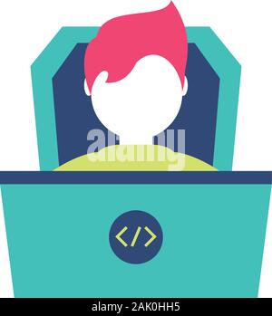 Website code and boy design, Programming web designer technology ...