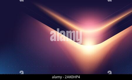 Vector art of futuristic template for a landing page, UI design, web page, key visual, etc. Stock Vector