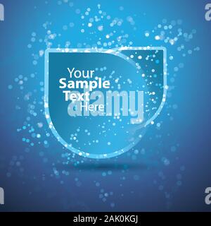 Blue Glossy  Speech Bubble Concept Design - Illustration in Freely Editable Vector Format Stock Vector