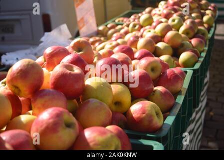 fresh apples at the market Stock Photo