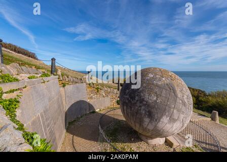 The Great Globe near Durlston Castle in Durlston Country Park, Swanage, Dorset, UK Stock Photo