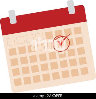 Schedule with a check Stock Vector