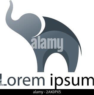 modern icon logo elephant template for company Stock Vector