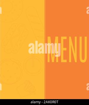 Restaurant menu illustration Stock Vector