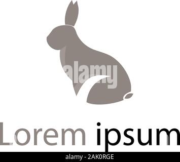 modern icon logo rabbit template for company Stock Vector