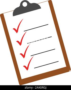 Activity checklist image Stock Vector