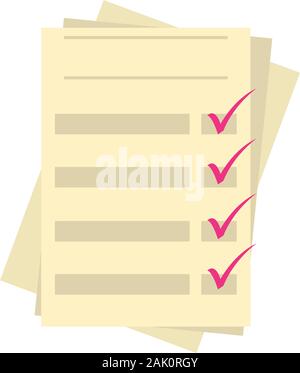 Activity checklist image Stock Vector