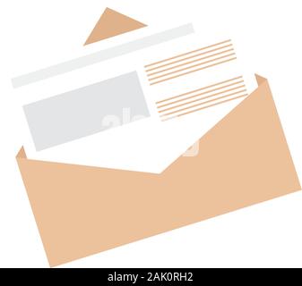 Envelope with a letter Stock Vector