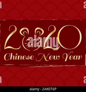 Chinese new year 2020 Stock Vector