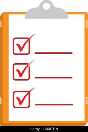 Activity checklist image Stock Vector