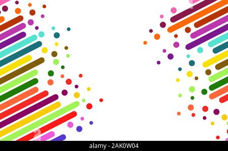 diagonal rounded lines Modern Geometric colorful business design. Abstract stripes, bars backdrop on white. Vector business copy space background temp Stock Vector
