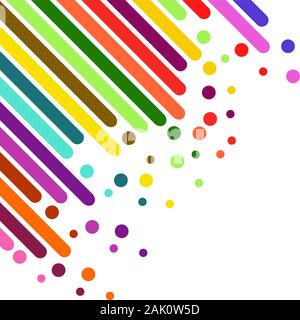 diagonal rounded stripes Geometric colorful business design. Abstract lines, bars backdrop on white. Vector business  Modern background template for t Stock Vector