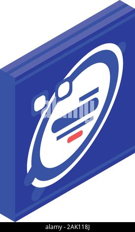 Detergent package icon, isometric style Stock Vector