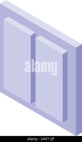 Electric switch icon, isometric style Stock Vector