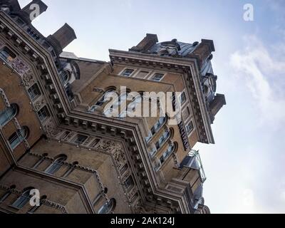 LONDON, UK - DECEMBER 29, 2018:  The Langham Hotel in Portland Place Stock Photo