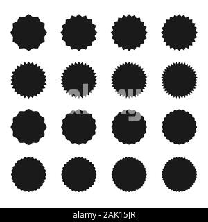 Black sale stickers collection. set of labels Stock Vector
