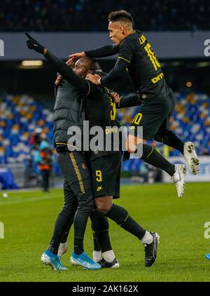 Naples, Campania, Italy. 6th Jan, 2020. During the Italian Serie A Football match SSC Napoli vs AC Inter on January 06, 2020 at the San Paolo stadium in Naples.In picture LUKAKU Credit: Fabio Sasso/ZUMA Wire/Alamy Live News Stock Photo