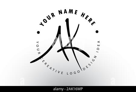 Initial Ak Letter Logo Creative Typography Vector Template Digital Abstract  Letter Ak Logo Design Stock Illustration - Download Image Now - iStock