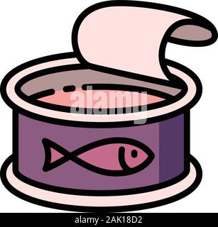 Tuna fish icon. Outline tuna fish vector icon for web design isolated on white background Stock Vector