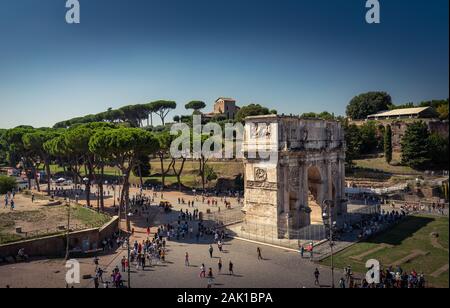 Arch of Titus in Roman Forum. Beautiful travel destination picture - Rome, Italy