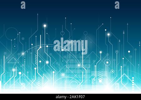 Vector of an abstract digital background with technology circuit board Stock Vector