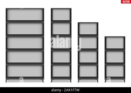 Empty rack with shelves or bookshelf Stock Vector