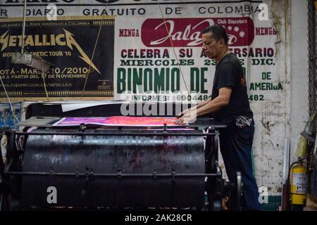 Carteles "La Linterna", old poster factory in Barrio San Antonio, Cali, Colombia Stock Photo