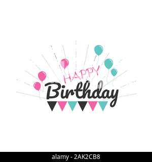 Happy Birthday Vector Typography Design Happy Birthday Text In Circle Frame With Empty Space For Message And Colorful Party Elements Like Donuts Stock Vector Image Art Alamy