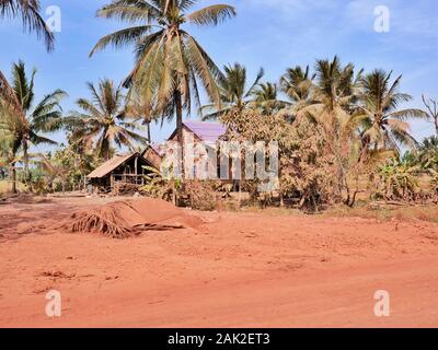 dirt road in Kampot, Cambodia Stock Photo