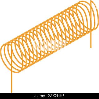 Machine coil icon, isometric style Stock Vector