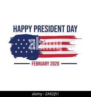 Happy president day february design image vector. President day usa national holiday vector image Stock Vector