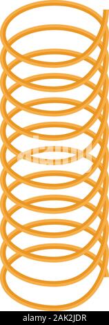Curve coil icon, isometric style Stock Vector