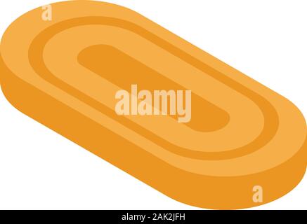 Dessert cookie icon, isometric style Stock Vector