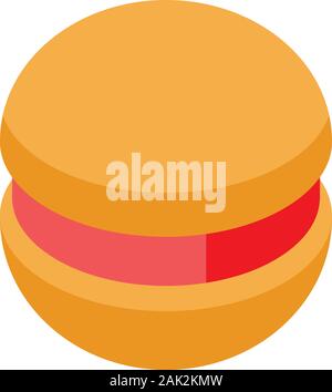 Jelly cookie icon, isometric style Stock Vector