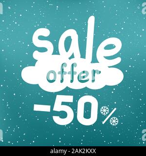 sale offer discount falls from cloud Stock Vector