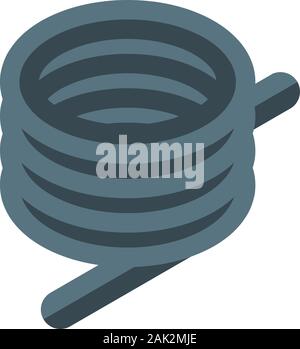 Spring coil icon, isometric style Stock Vector