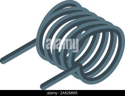 Jump coil icon, isometric style Stock Vector