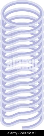Energy coil icon, isometric style Stock Vector