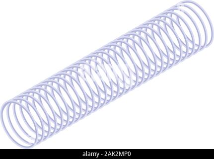 Shape coil icon, isometric style Stock Vector