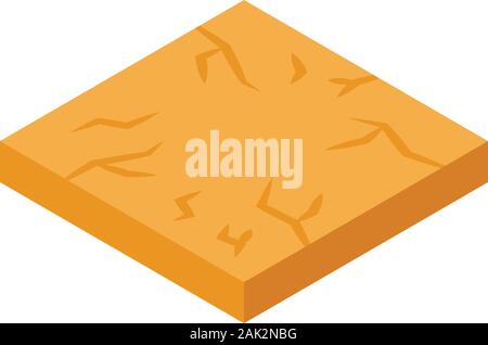 Desert portion ground icon, isometric style Stock Vector