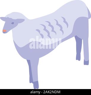 Sheep icon, isometric style Stock Vector