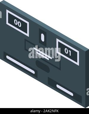 Soccer table score icon, isometric style Stock Vector