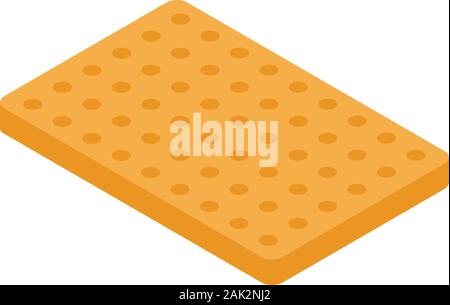 Sugar biscuit icon, isometric style Stock Vector