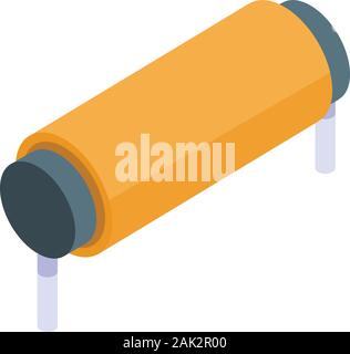 Magnetic coil icon, isometric style Stock Vector