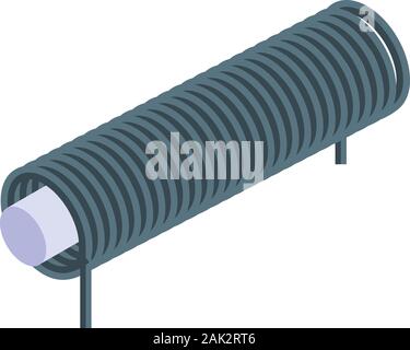 Magnetic spring icon, isometric style Stock Vector