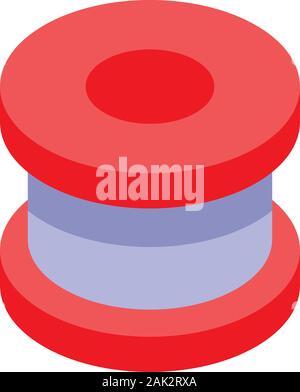 Roll plaster icon, isometric style Stock Vector