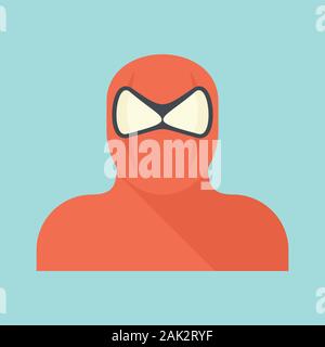 Spider superhero icon. Flat illustration of spider superhero vector icon for web design Stock Vector