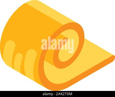 Slice butter icon, isometric style Stock Vector