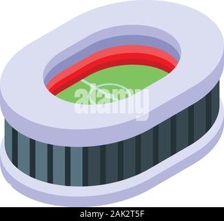 Soccer stadium icon, isometric style Stock Vector