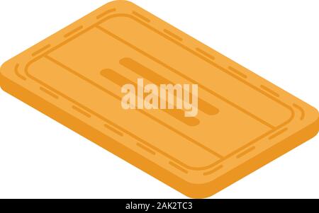 Tasty biscuit icon, isometric style Stock Vector
